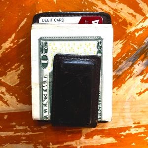 Leather Fossil Money Clip